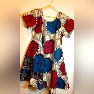MultiColor African print Loose dress. Size 20 Plus